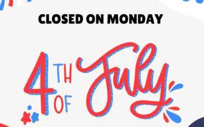 Closed on Monday, 4th of July