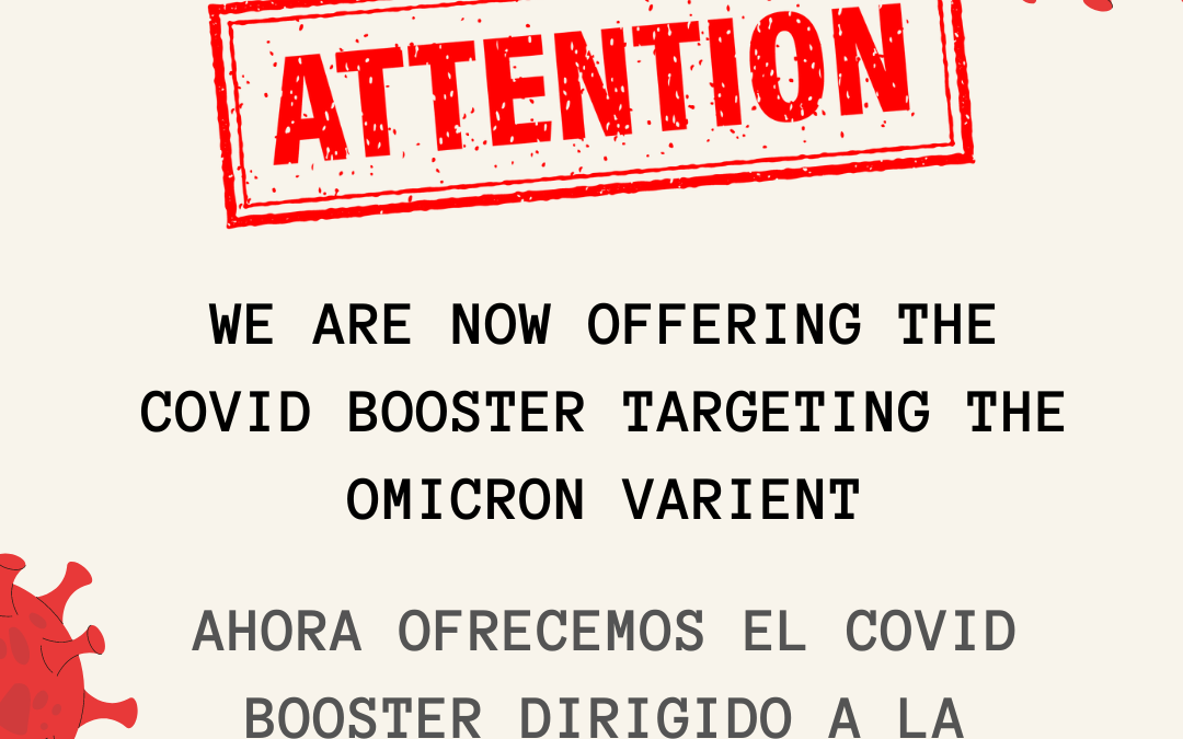 Now Offering New COVID Booster Targeting Omicron Varient